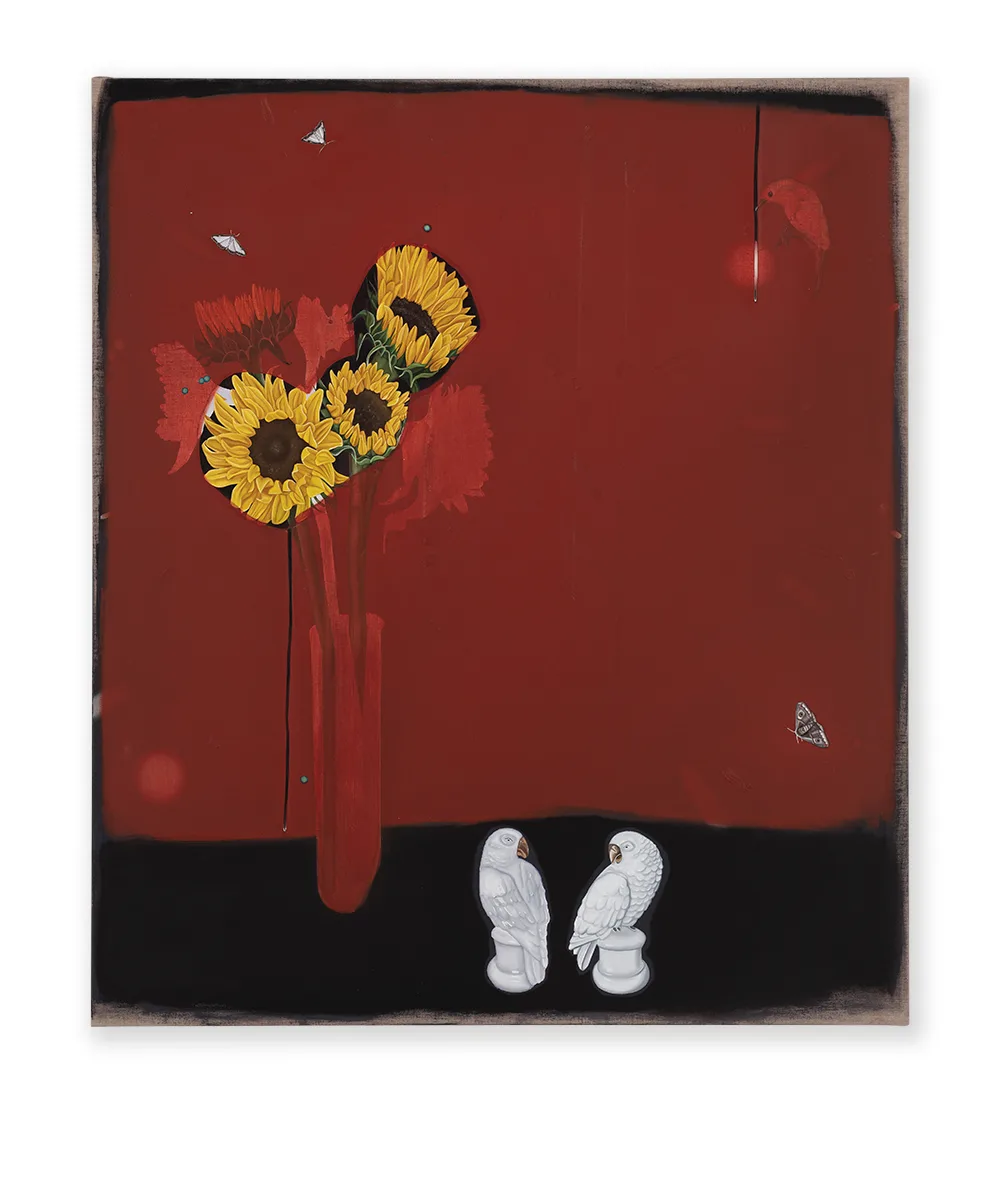 Fragile flower, 2023, Oil on linen, 110 x 95 cm