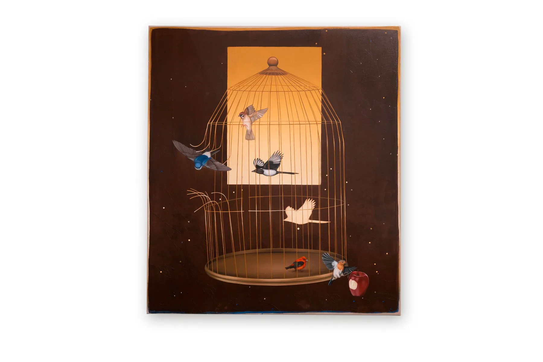 Love's sweet entrapment 2, 2024, Oil on linen, 110 x 100 cm
